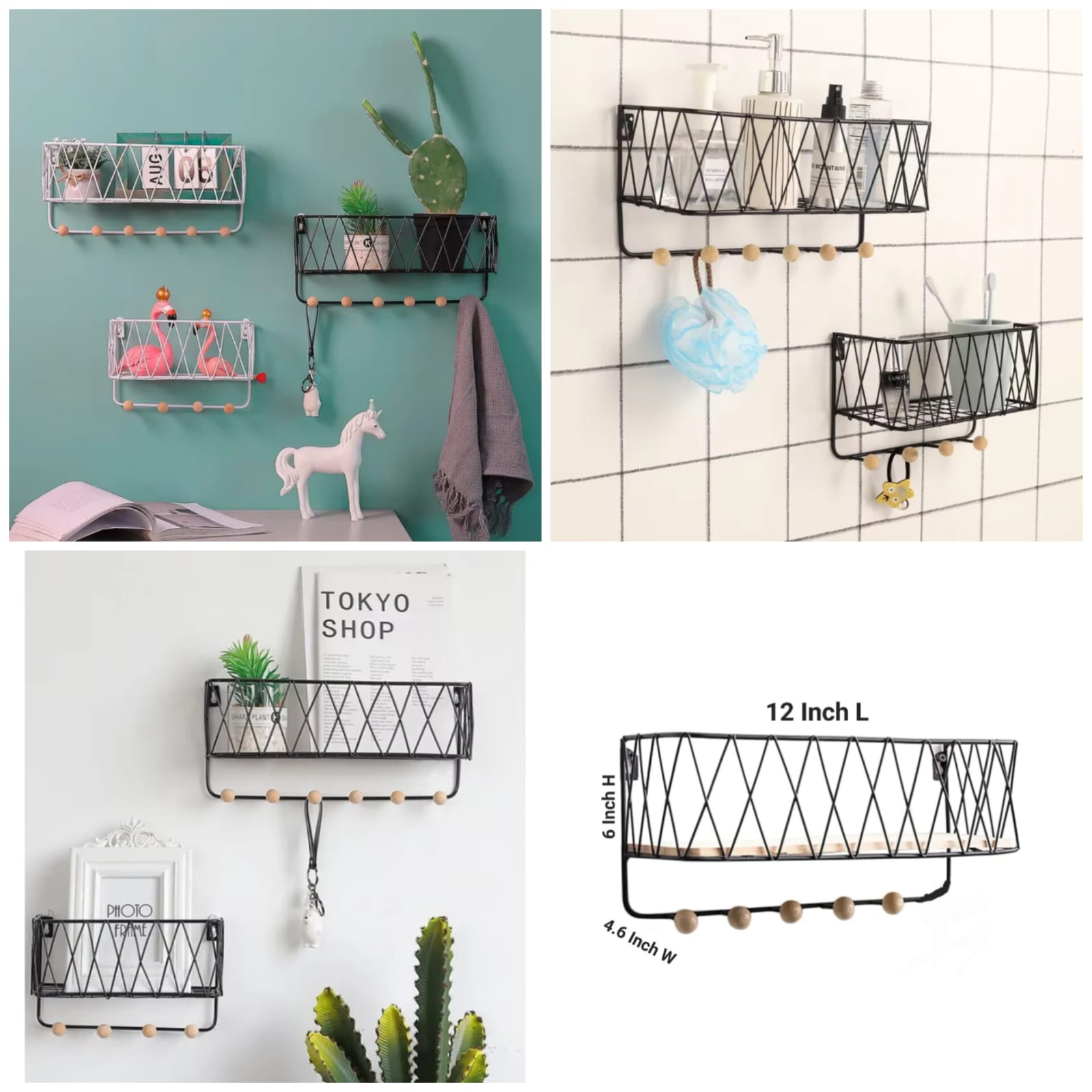 Criss Cross Wall Shelf - Organizer