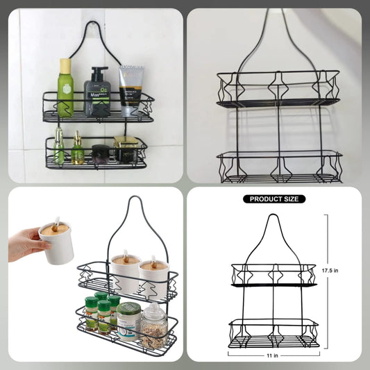 Double Layer Durable Bathroom Rack