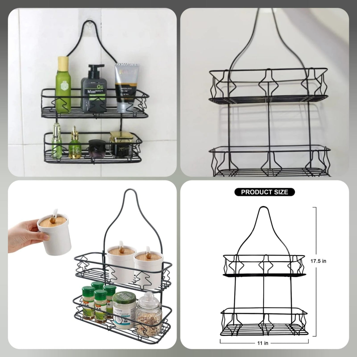Double Layer Durable Bathroom Rack - Organizer