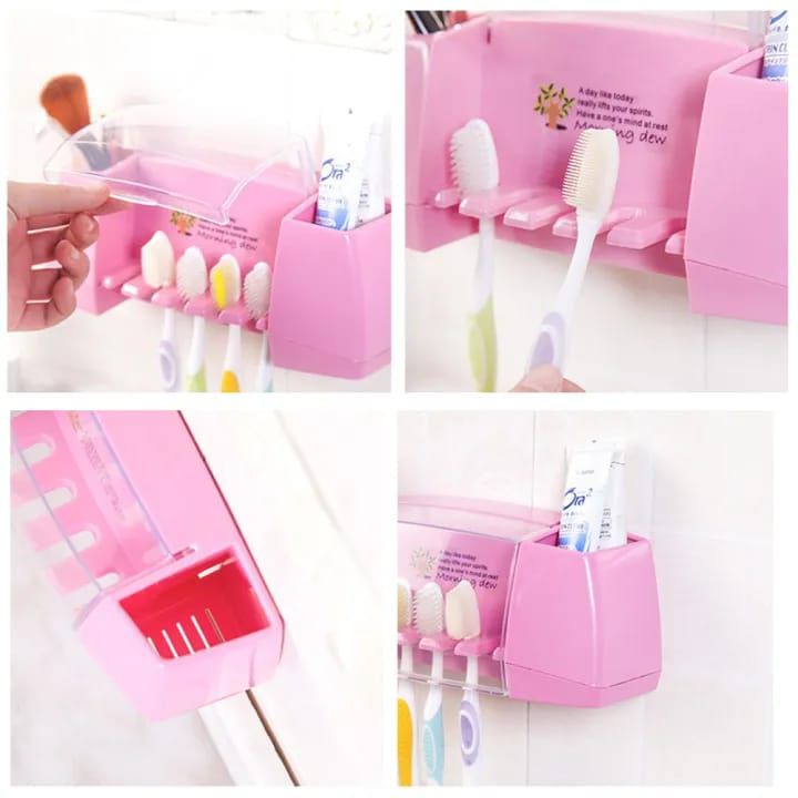 Toothbrush And Toothpaste Holder/Rack