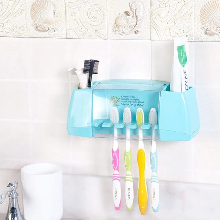 Toothbrush And Toothpaste Holder/Rack