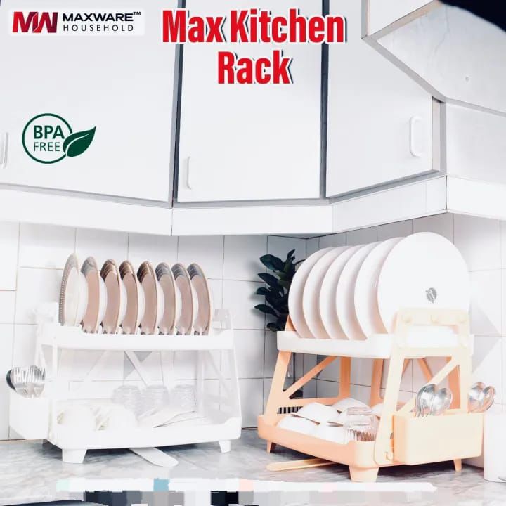Max 2 Steps Kitchen Rack (With Water Drainer) Storage
