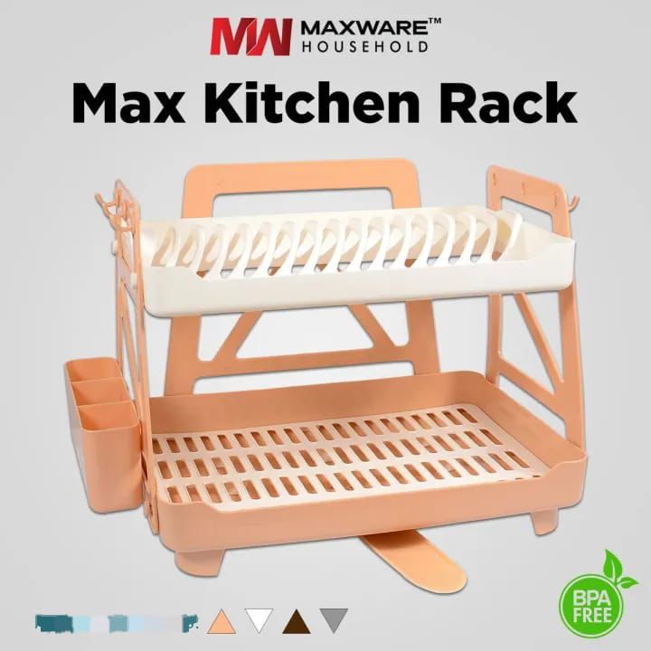 Max 2 Steps Kitchen Rack (With Water Drainer) Storage