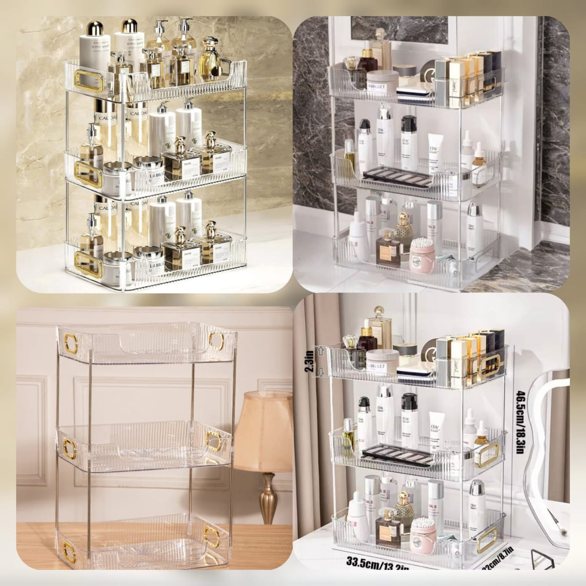 Acrylic Desktop Trolly - Storage