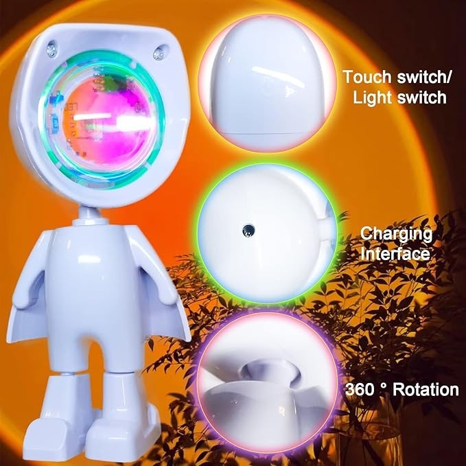 Robot Sunset Projection Lamp