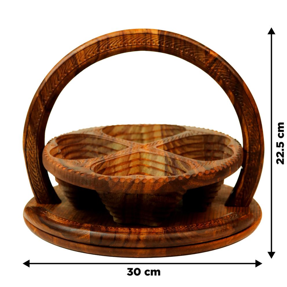 4 Portions Handy Crafted Foldable Dry Fruit Basket 🧺 - Storage