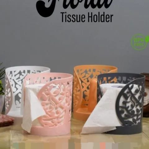Stylish Floral Round Shape Tissue holder