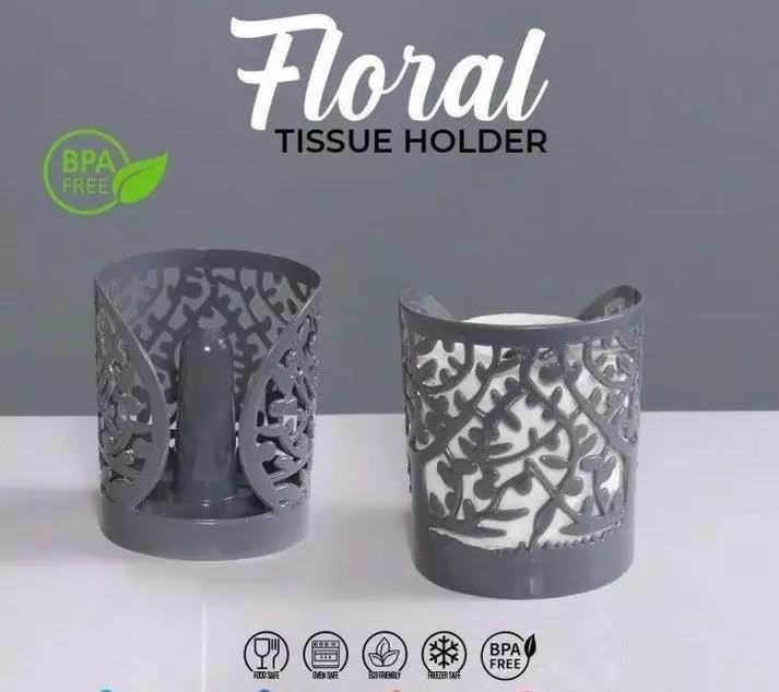 Stylish Floral Round Shape Tissue holder