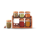 6-Jar Spice Rack and Dispenser Set -  Organizer
