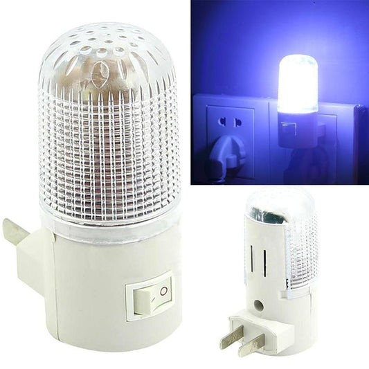 Plug Night Light Bedside Lamp Wall Mounted 4LED Bedroom Lighting Bright Bulb 