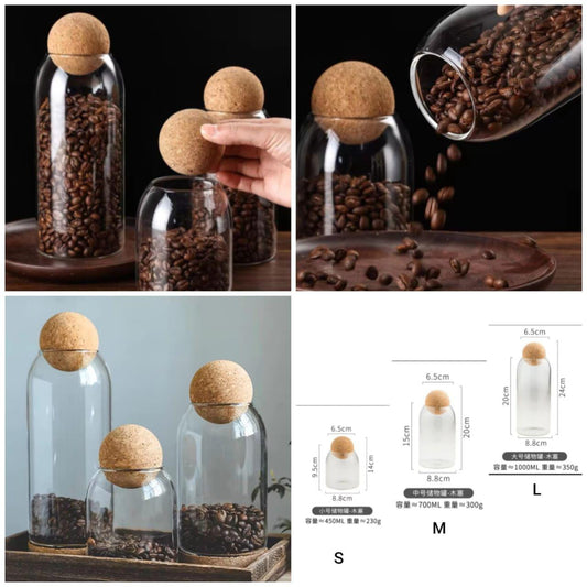 Wooden Ball Jars - Set of 3/Single -Storage