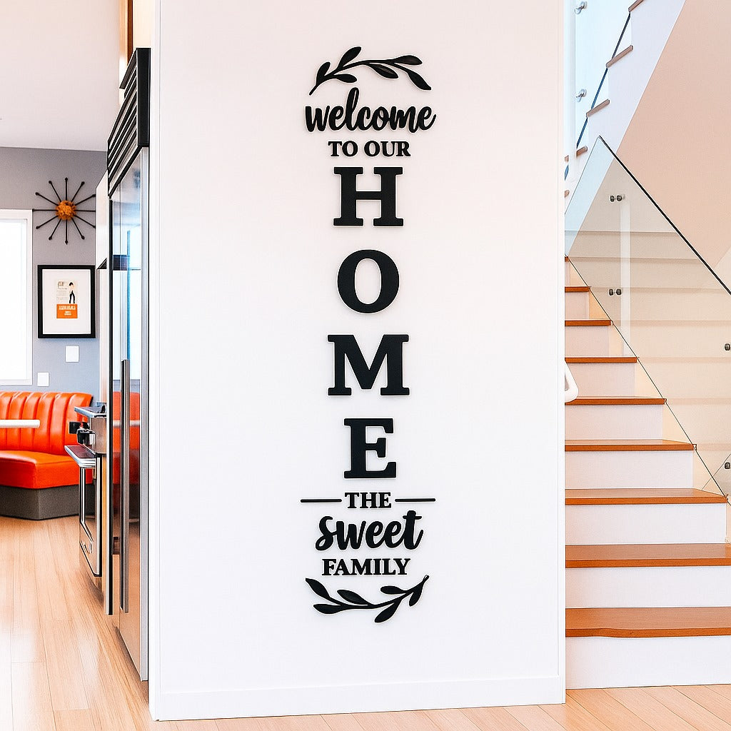 Vibrant Wooden "Sweet Home" Wall Decor