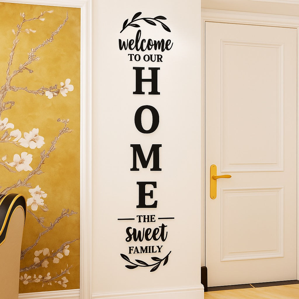 Vibrant Wooden "Sweet Home" Wall Decor