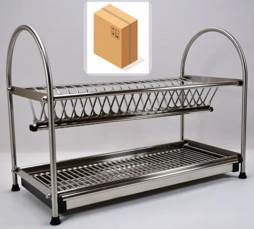 PURE STAINLESS STEEL NON MAGNETIC 🧲  DISH AND PLATES RACK 24PLATES - Storage