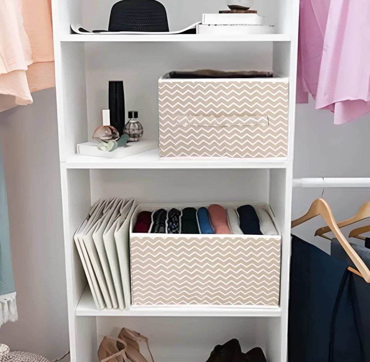 6 Grid, Wardrobe Clothes Organizer, Large Jeans Organizer