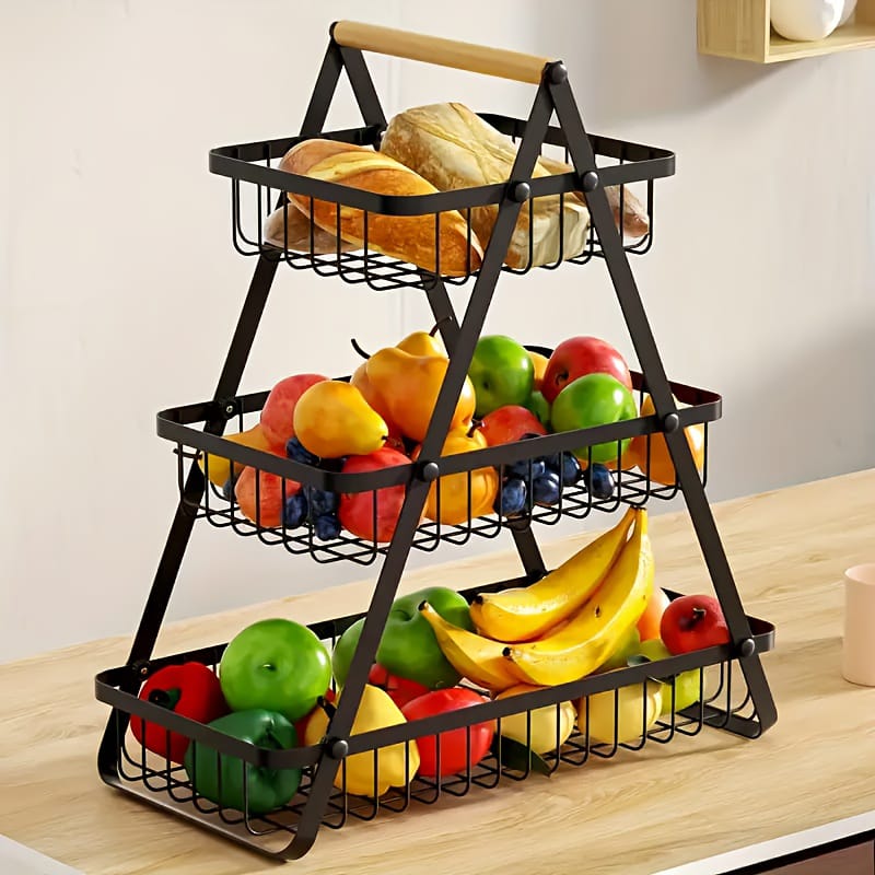 Metal 3 Layer Fruit Basket  High Quality - Storage