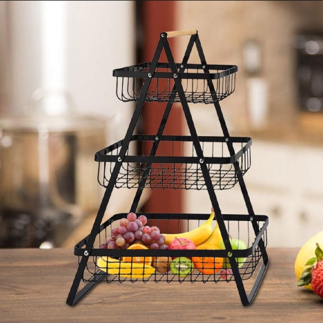 Metal 3 Layer Fruit Basket  High Quality - Storage