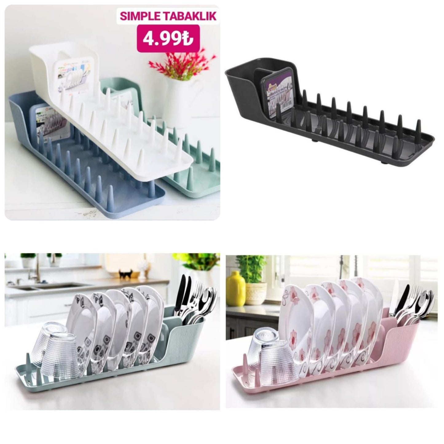 Kitchen Plates Rack Organizer
