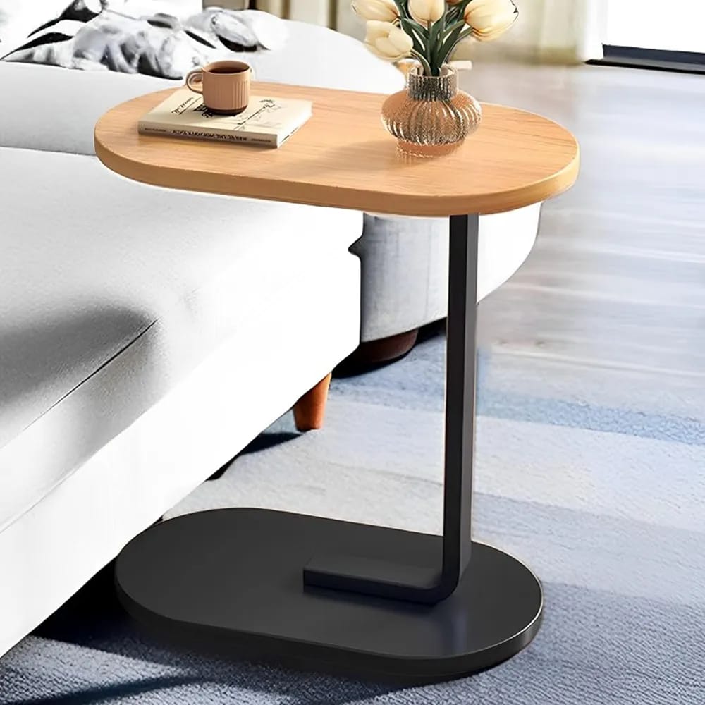 Oval Shaped 'C' Shaped Sofa Side Table Laptop Table Coffee Table