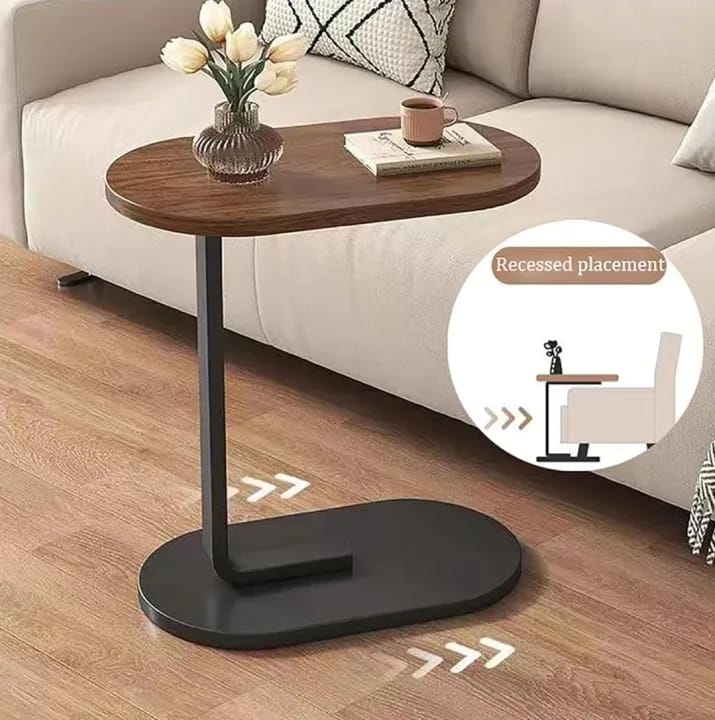 Oval Shaped 'C' Shaped Sofa Side Table Laptop Table Coffee Table