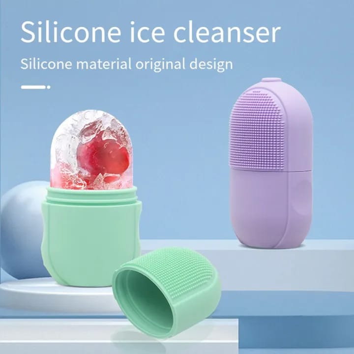 Silicone Ice Roller for Face, Eyes, and Neck - Cryotherapy Facial Massage Tool for Puffiness Relief, Collagen Boost, Skin Toning - WS