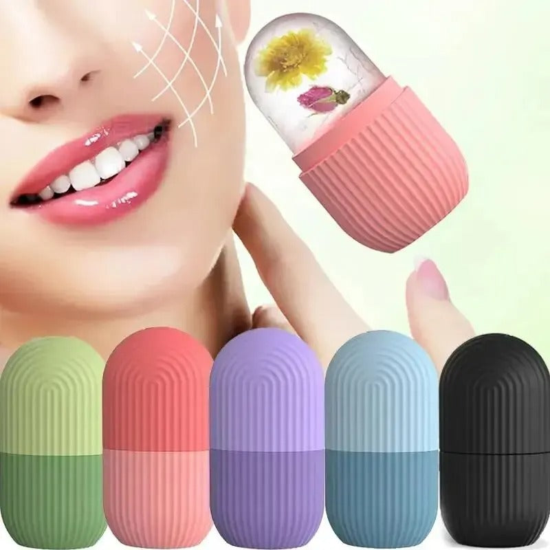 Silicone Ice Roller for Face, Eyes, and Neck - Cryotherapy Facial Massage Tool for Puffiness Relief, Collagen Boost, Skin Toning - WS
