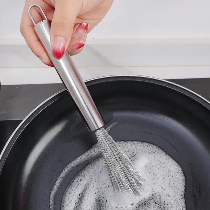 Anti-rust Pot Washing Stainless Steel Cleaning Brush - Kitchen Essential