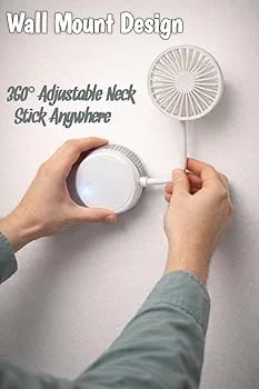 Mini Wall Mount Flexible Neck Fan