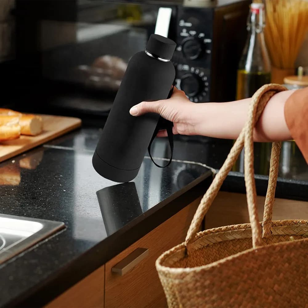 Matte Black Insulated Bottle