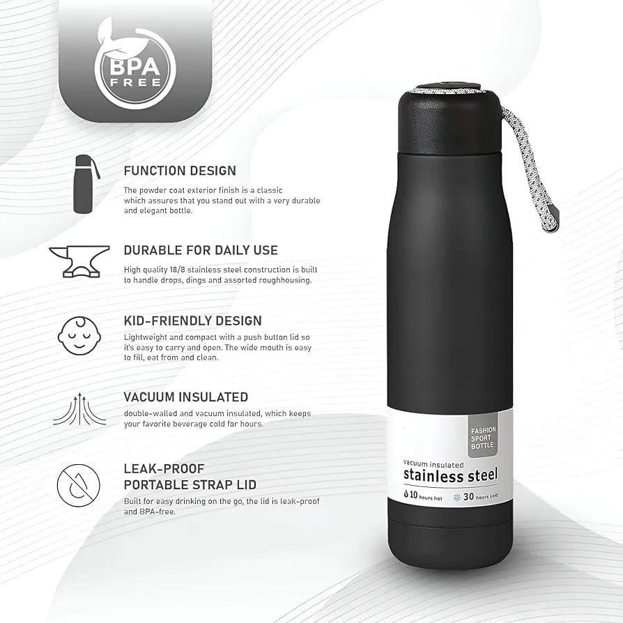 THERMOS VACUUM INSULATED WATER BOTTLE - High Quality