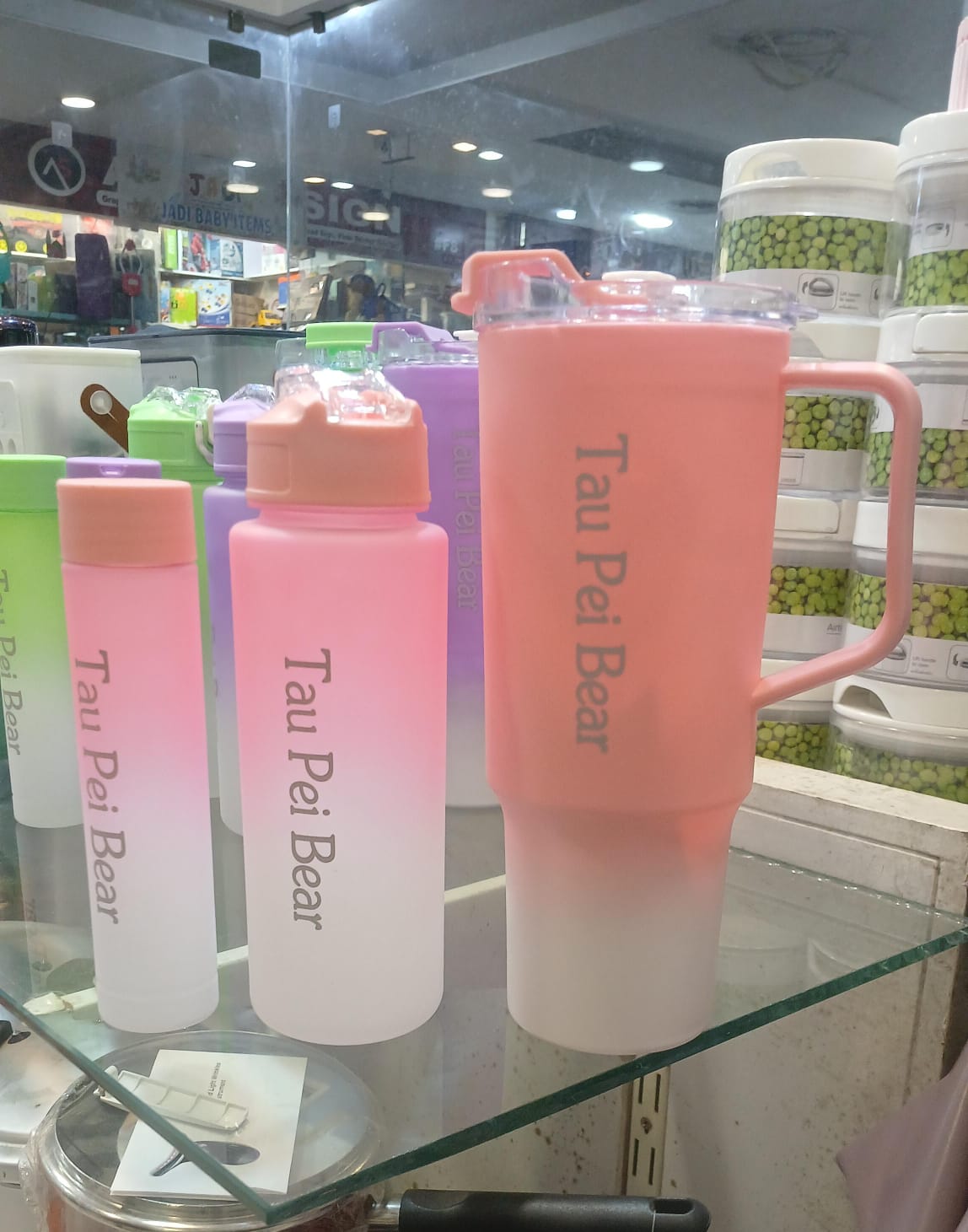 Pack of 3 Plastic Tumbler Water Bottles