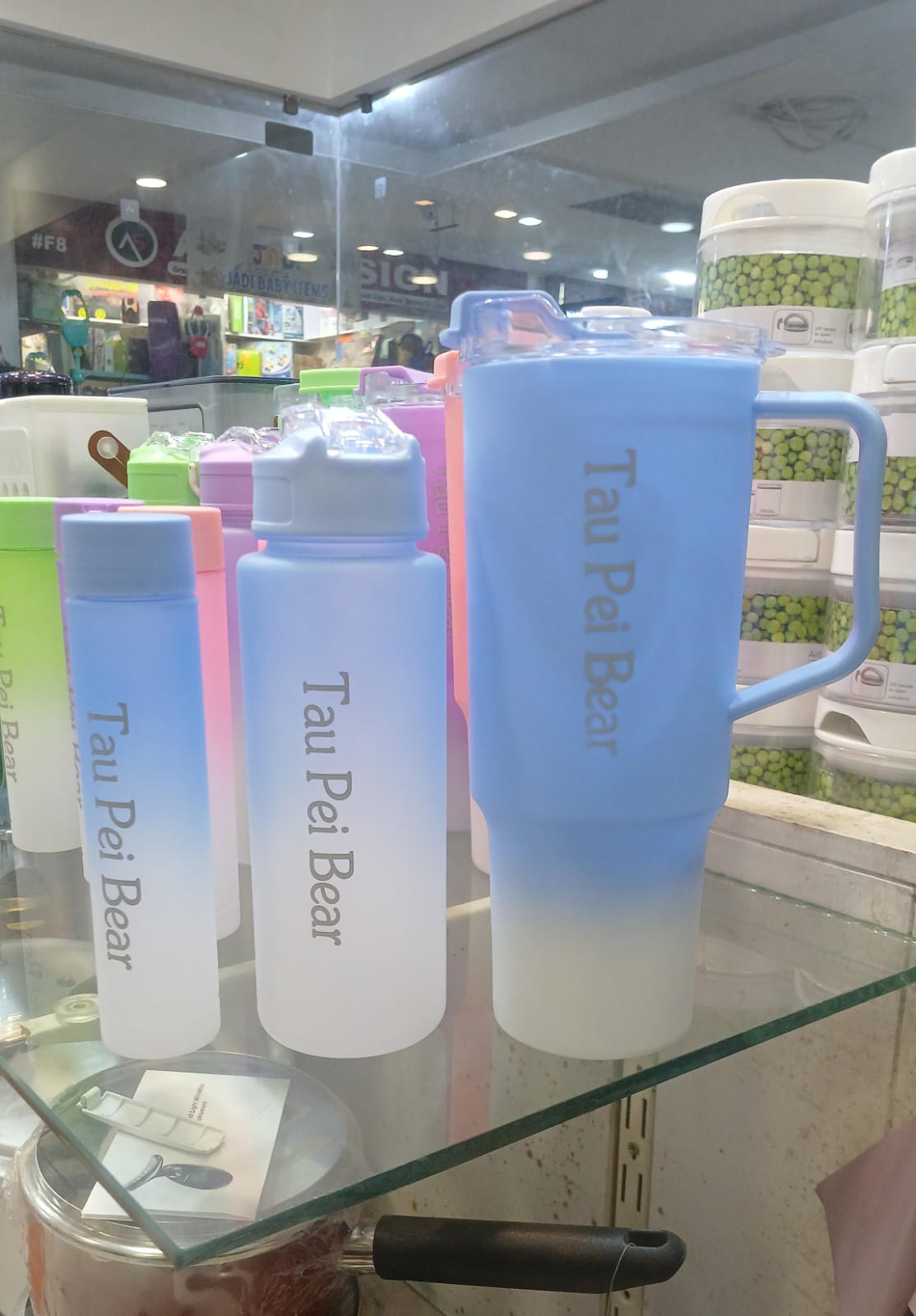 Pack of 3 Plastic Tumbler Water Bottles