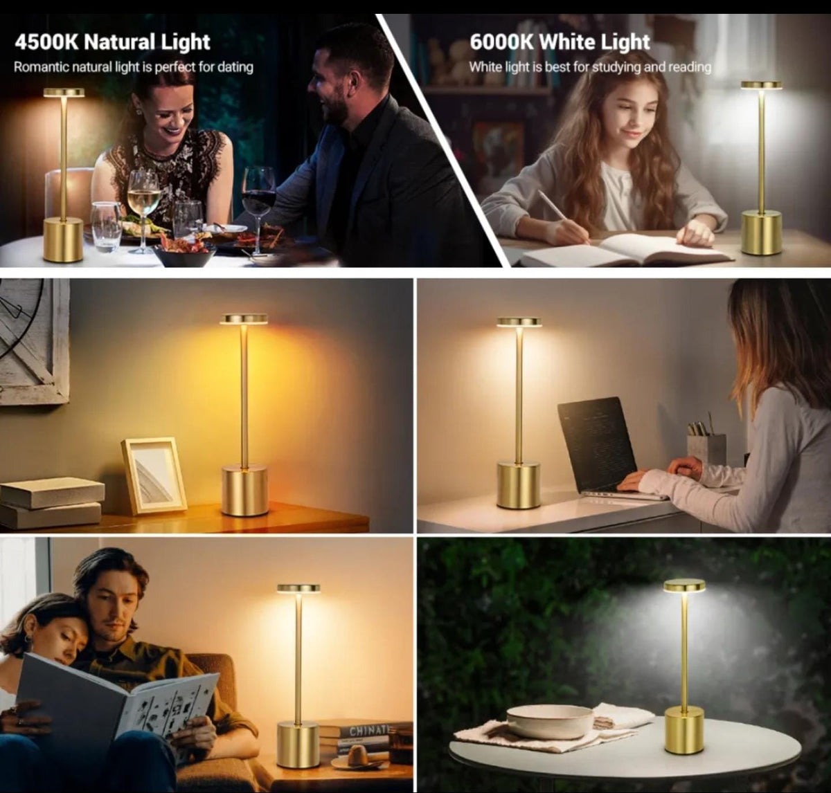 Rechargeable Table Touch Lamp