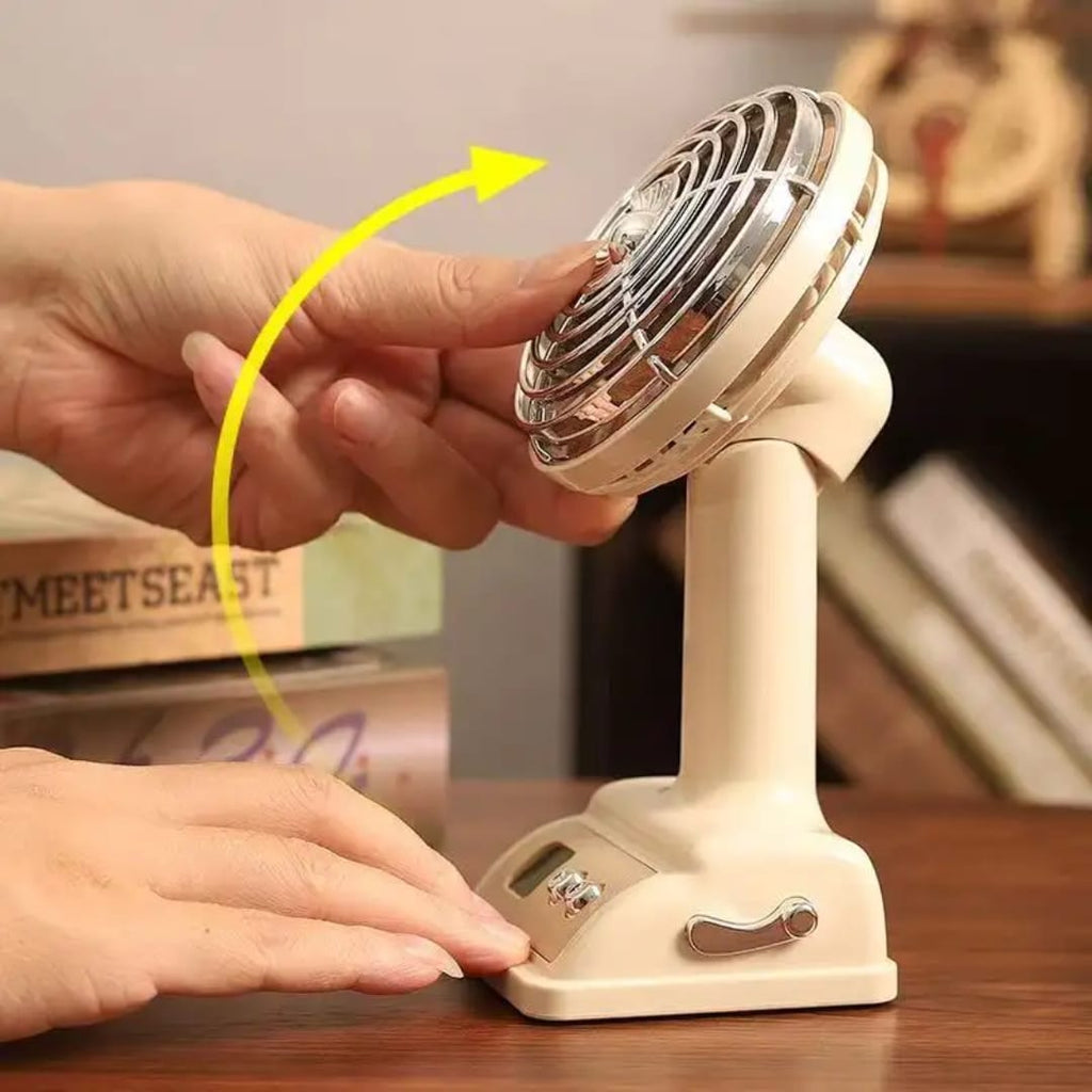Vintage Style Digital Display 100 Speed Table Fan