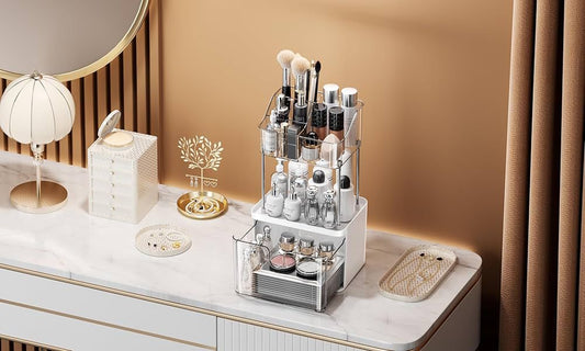 3-Tier Makeup Organizer Storage Box