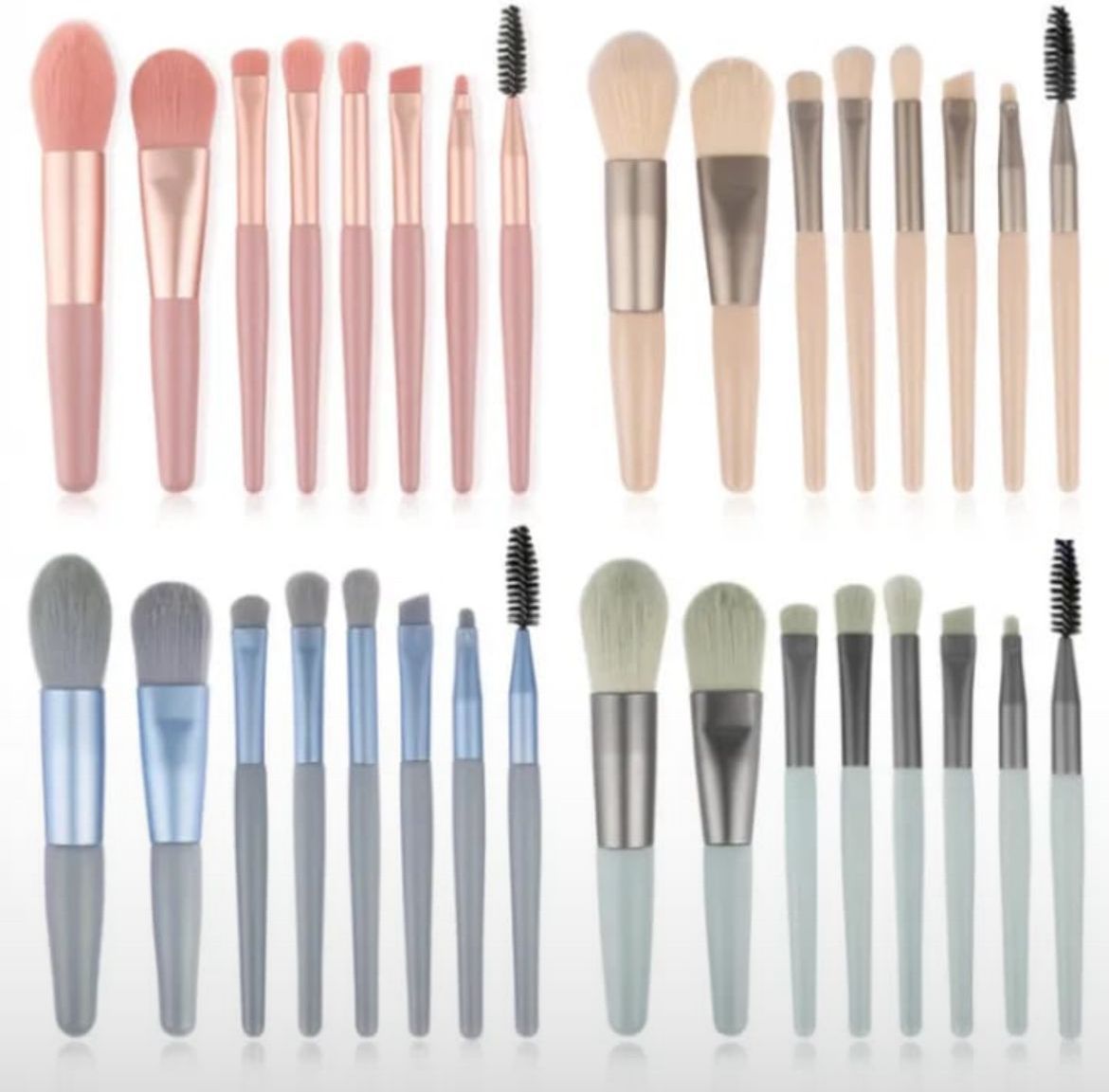 Original 8-Piece Makeup Brush Set with Pouch - Soft Brushes - WS