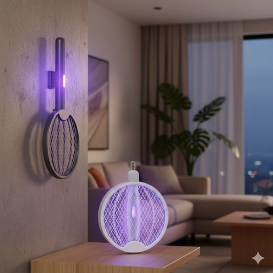 New Foldable UV Mosquito Killer Rechargeable Racket - Electric Essential