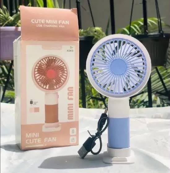 Mini Hand Fan With Mobile Holder - High Quality