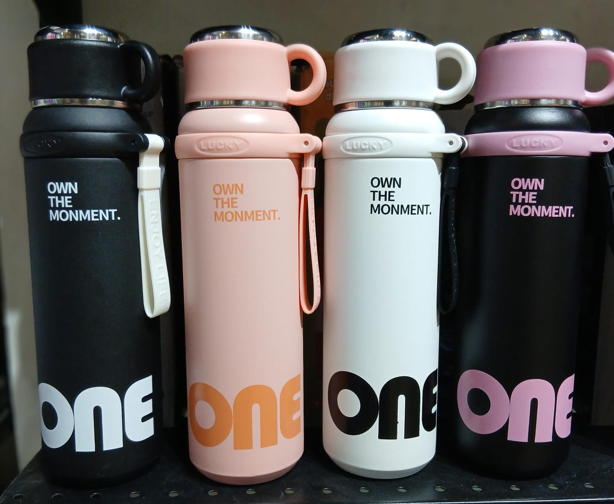 Vaccum Cup Bottle Hot & Cold 1000ml with cup and sipper - Best Quality