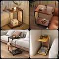 Wooden Sofa Side Table  (with wheel)