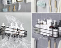 Self-adhesive Iron Wall Shelf With Hook  (Each) - Organizer