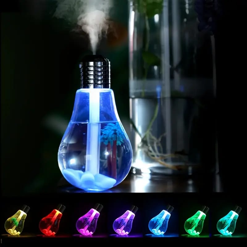 Light Bulb Humidifier with LED Night Light