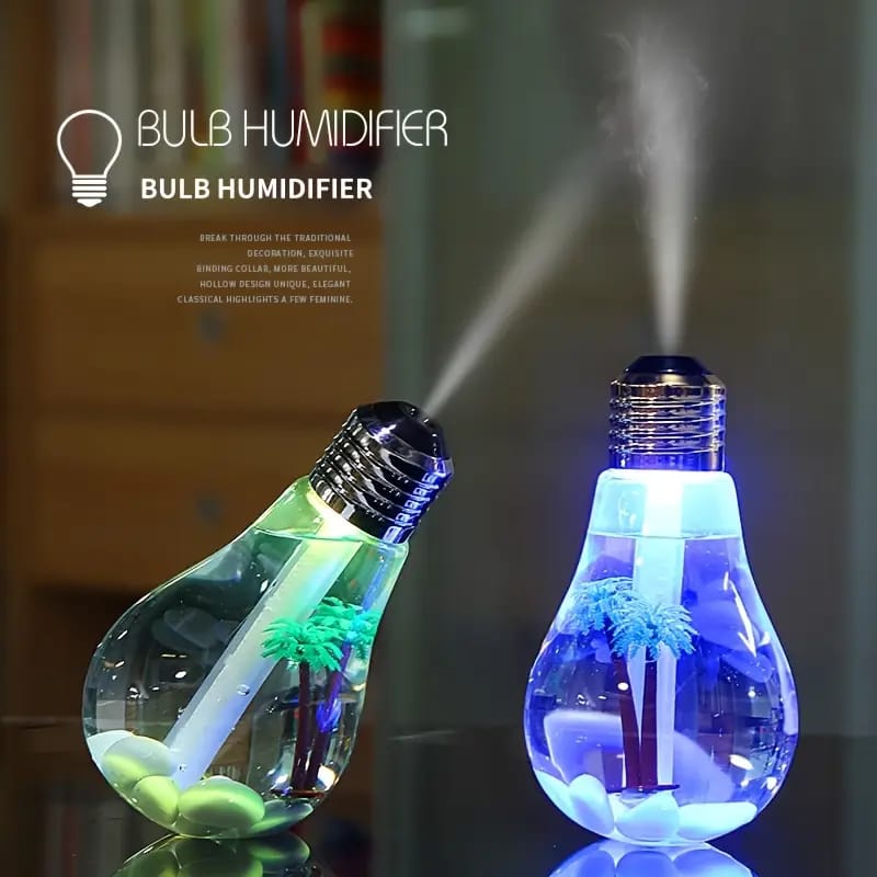 Light Bulb Humidifier with LED Night Light