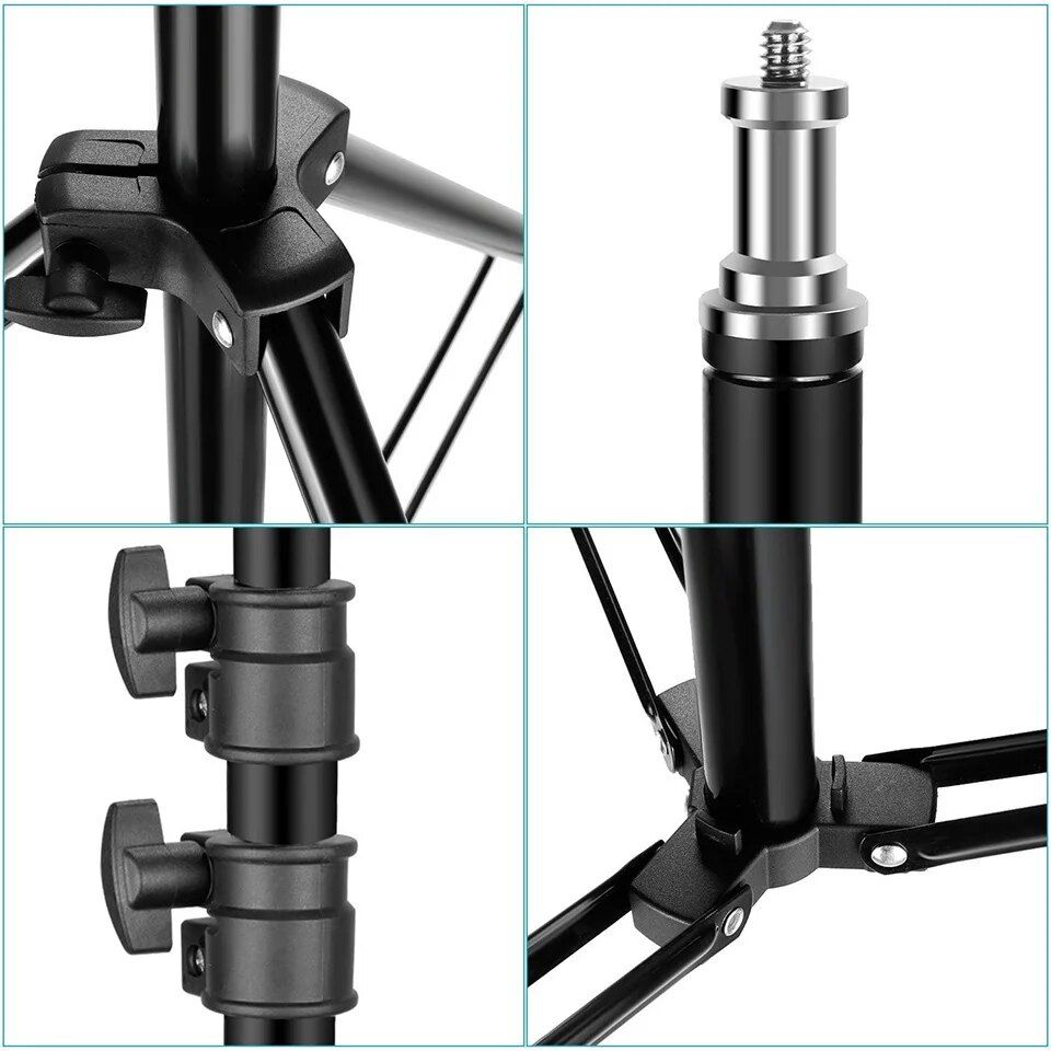 7ft Aluminum Tripod Ring Light Stand & Mobile Holder - Lighting Studio
