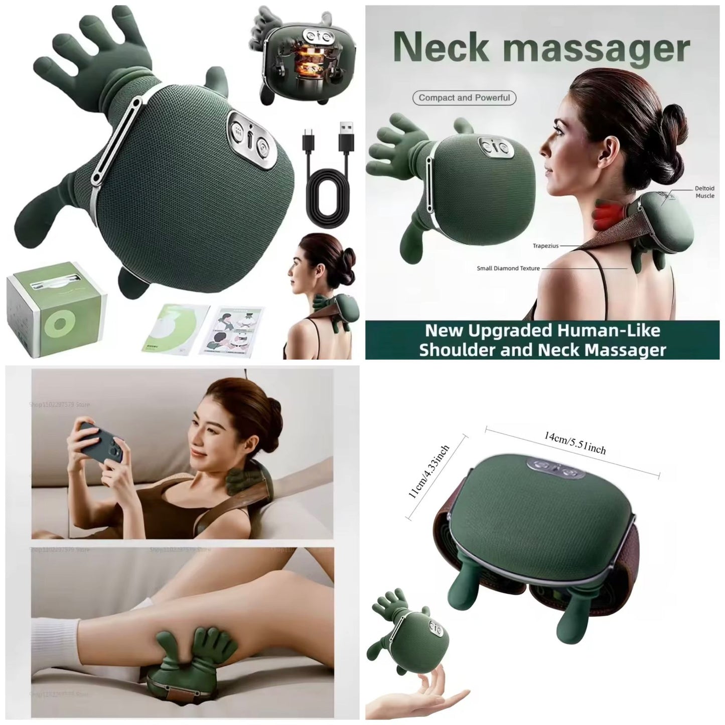 Electric Kneading Muscles Massage Pillow