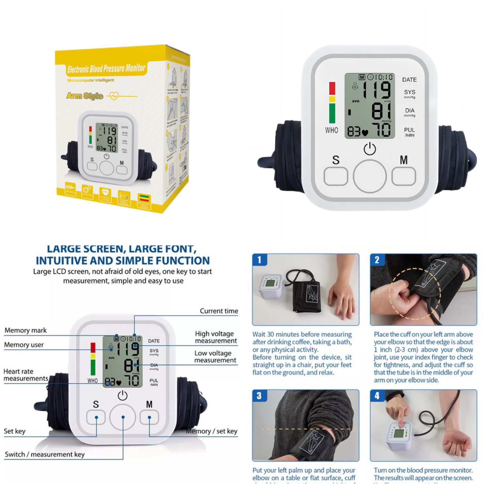 Digital Blood Pressure Monitor - Electric Essential
