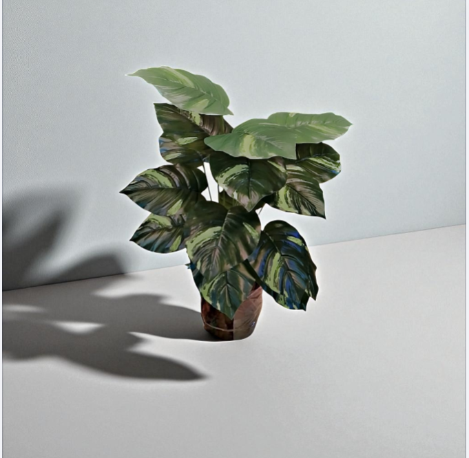 Faux Decorative Plants with  Wood Base