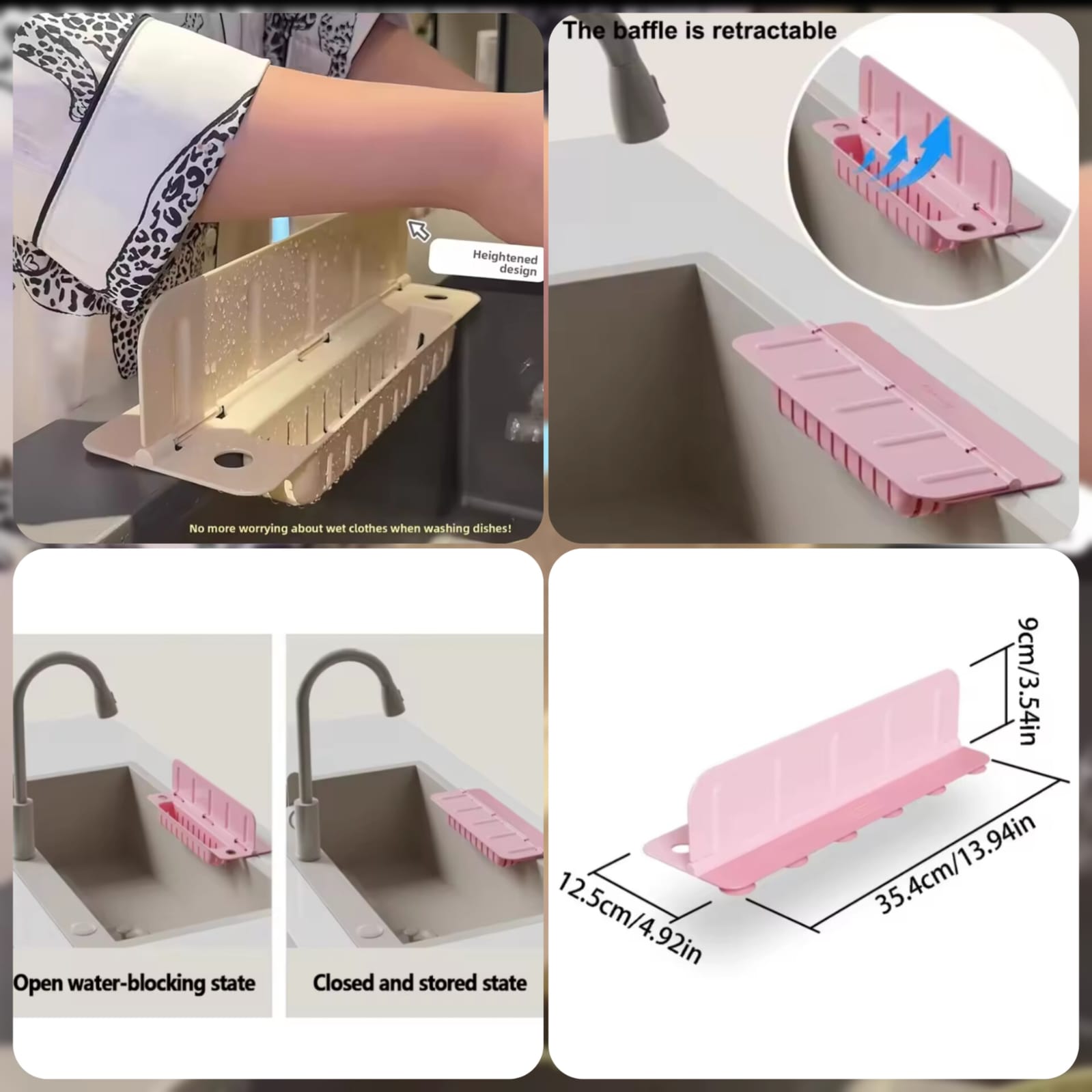 Foldable Sink splash Guard