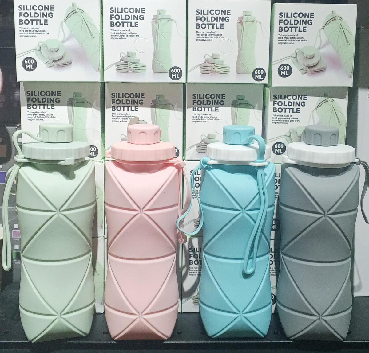 Silicon Folding bottle 600ml Ideal for travelling