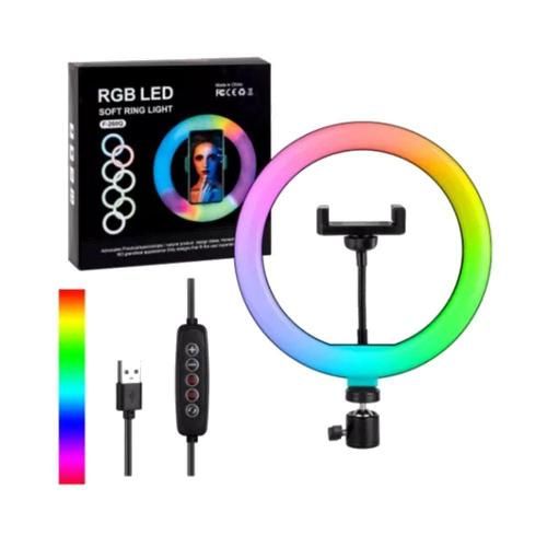 26 Cm RGB ring light with 7 fit stand  - Lighting Studio